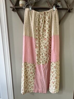 Vintage Alice of California Patchwork boho skirt. Cottagecore.